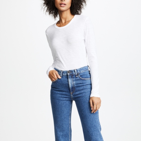 NWT JAMES PERSE WHITE SLUB LONG SLEEVE T SHIRT TEE - Picture 5 of 6